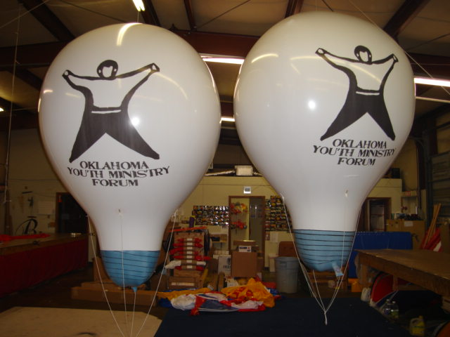 Trade Show light bulb shape helium balloons