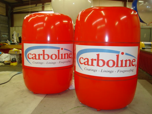 Trade Show Balloons Las Vegas custom inflatable barrel shape image