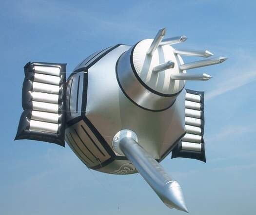 Trade show balloon Las Vegas - satellite shape helium inflatable